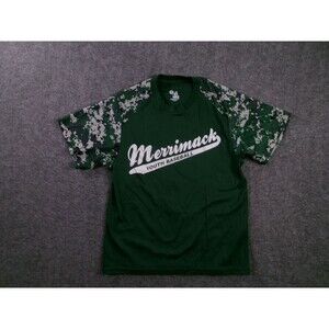 Badger Sport Jersey Youth S Merrimack Baseball Green Camo Short Slv Team #1